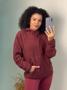 Imagem de Blusao lupo feminino fleece canguru import. marsala g