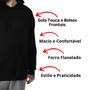 Imagem de Blusão Moletom Basicamente Flanelado Com Capuz 1000090474