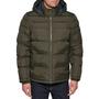 Imagem de Blusão Tommy Hilfiger Masculina Clássica com Capuz Puffer Olive XL