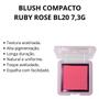 Imagem de Blush Compacto Ruby Rose Textura Acetinada Bl20 7,3G