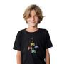 Imagem de Blusinha Camiseta Infantis e Infanto-Juvenil de Menino Preta em Algodão Estampada