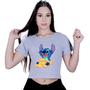 Imagem de Blusinha Cropped Algodão Lilo Stitch Areia