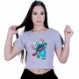 Imagem de Blusinha Cropped Algodão Lilo Stitch Duende Natal