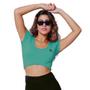 Imagem de Blusinha Cropped Riu Kiu Barra Arredondada Verde 10606