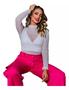 Imagem de Blusinha Cropped Tule Manga Longa Comprida Transparente Top
