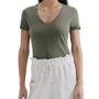 Imagem de Blusinha Feminina Hering MC Verde Militar - 02TQEACEN