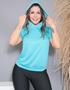 Imagem de Blusinha Fitness Dry Fit Mescla com Capuz Moda Fitness