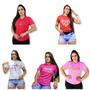 Imagem de Blusinhas Casual Estampadas Kit com  05 Tshirt