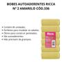Imagem de Bobes Autoaderentes Ricca Nº 2 Amarelo Cód.336