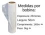 Imagem de Bobina Rolo Filme Stretch 500 X 0,25 Branco C/ 3kg Esticável