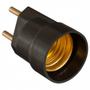 Imagem de Bocal adaptador e-27 c/plug macho preto 43.06t foxlux