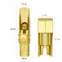 Imagem de Bocal de Saxofone Alto Dourado Fosco 5C/6C/7C/8C com Tampa Deslizante