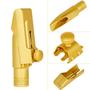 Imagem de Bocal de Saxofone Alto Dourado Fosco 5C/6C/7C/8C com Tampa Deslizante
