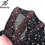 Imagem de Body Arrastão Transparente Strass Brilhoso 