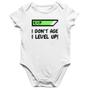 Imagem de Body Bebê Algodão I Don't Age, I Level Up - Foca na Moda