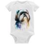 Imagem de Body Bebê Cachorro Shih Tzu Watercolor - Foca na Moda