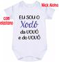 body bebê eu sou o xodó da vovó e do vovô cód 2874 - nick aloha Imagem de body bebê eu sou o xodó da vovó e do vovô cód 2874