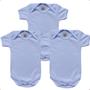 Imagem de Body Bebê Liso Branco 100% algodão manga curta- kit 3 unid