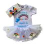 Body Bebe Menina Arco-Iris + Tule + Laço - Temático Mesversário - R.L Imagem de Body Bebe Menina Arco-Iris + Tule + Laço - Temático Mesversário