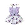 Imagem de Body Bebê Menina Floral - Sem Mangas com Laço - Vestido Casual Infantil