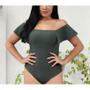 Imagem de Body blusa babado no ombro feminina decote reto