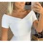 Imagem de Body blusa canelado manguinha ombro a ombro fashion