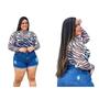 Imagem de Body Blusa Tule Plus Size Transparente Varias Estampas Bt003- IMPERIAL