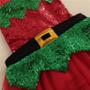 Imagem de Body Bodies Infantil de Bebê Natal Natalino Luxo Saia de Tule Paetê e Lantejoula