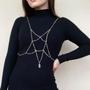 Imagem de Body chain corrente de corpo em formato de estrela banhado