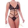 Imagem de Body Conjunto Sexy Fio Dental em Renda Conforto R4004 Bella e Ousada Lingerie