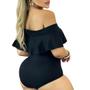 Imagem de Body Estilo Ciganinha Decote Ombro a Ombro Valoriza a Silhueta Toque Macio ao Corpo e Elegante