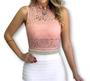 Imagem de Body feminino gola alta cavado renda fashion