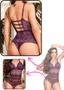 Imagem de Body Feminino Renda Trabalhada com Fecho Abertura