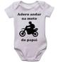 Imagem de Body infantil adoro andar na moto do papai roupinha de bebê