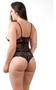 Imagem de Body lingerie de renda sem bojo Feminino preto