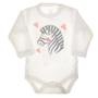 Imagem de Body longo infantil branco bebê zebra