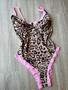 Imagem de Body New Print - Alcinha com Aro com Detalhes em Rosa Chiclete - Oncinha