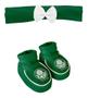 Imagem de Body Palmeiras Bebe + Pantufa + Lacinho Menina Oficial Bodie - Verde - M (3-6 meses)