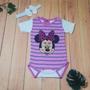 Imagem de Body Para Bebê Com Estampa da Minnie Bory Lilás Mesversário REF S205D