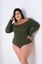 Imagem de Body Plus Size Ciganinha Ombro a Ombro Detalhe Transpassado