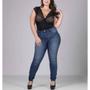 Imagem de Body Plus Size Modelador em Cetinete com Compressão Abdominal Estilo Sedutor - PL281-282-293