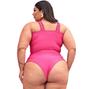 Imagem de Body plus size poliéster cavado alça trança regulagem com bojo feminino confortável