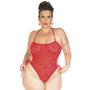 Imagem de Body Plus Size Renda Transparente Com ajustes nas Laterais