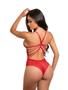 Imagem de Body Renda Lingerie Tiras Vermelho