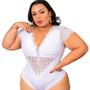 Imagem de Body Renda Plus Size Manguinha Body Moda Verão Plus