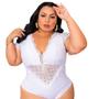 Imagem de Body Renda Plus Size Manguinha Body Moda Verão Plus