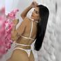 Imagem de Body Sexy Sem Bojo Renda Transparente Sensual Lingerie Luxo