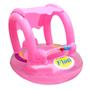 Imagem de Boia Bebês Com Assento E Cobertura Baby Boat - Rosa 70X65X55