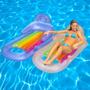 Imagem de Boia Colchão Inflável Piscina Com Encosto Porta Copos Verão