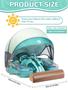 Imagem de Boia de Piscina Mambobaby para Bebê (3-24 Meses) - Com Dossel e Sem Inflação - Verde